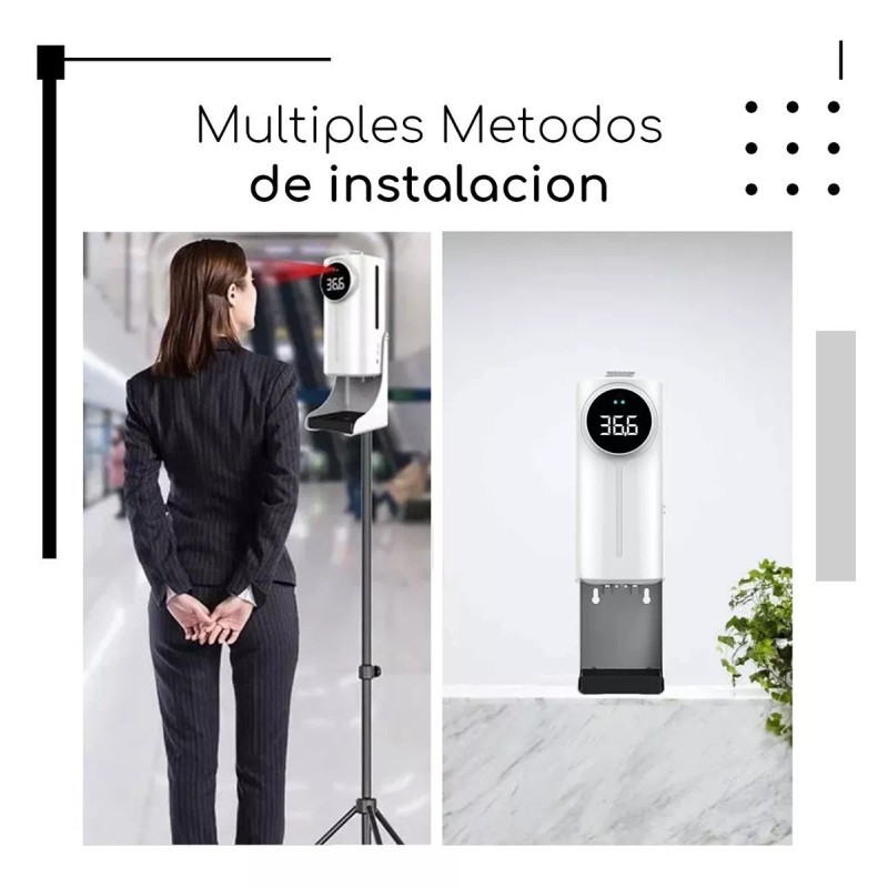 K9 Termómetro Infrarrojo Pared Digita Dispensador Sin Contacto