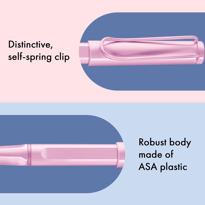 Lamy Safari Light Rose Rollerball Pen in Line Width M