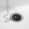 Universal Plug with Chain, Pack of 3, Black, Diameter 41
