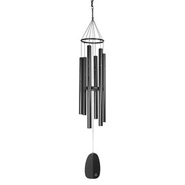 Woodstock Chimes Signature Collection, Windsinger Chimes of Athena, Black (44'') Woodstock Windsinger Chimes Wind Chimes for Outdoor, Patio, Home or Garden Décor (WWAA)