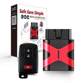 Programmable Keyfob, Replacement Car Keys Fob and DIY Programmer Kit for 2013 2014 2015 2016 2017 RAV4/Camry/Corolla/Tacoma/Tundra Smart Remote HYQ14FBA 281451-0020 (3 BTN Programmer Kit)