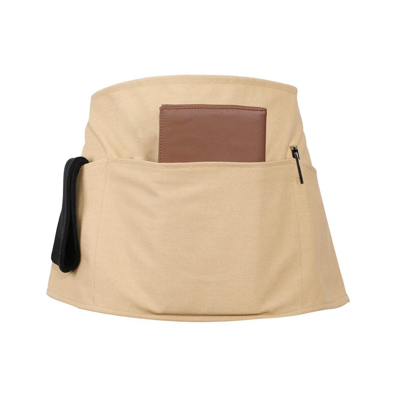 GNEGNI 3 Pockets Waist Apron-Waitress Waiter Server Apron Short Half