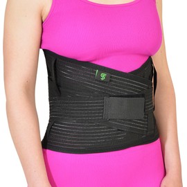 SPORTHERAPY Lumbar Band, Universal Back Support, Orthopaedic Lumbar Bust with Removable Rails, Lumbar Elastic Band for Stabilising the Sacro-Lumbar Area, S (70/100 cm)