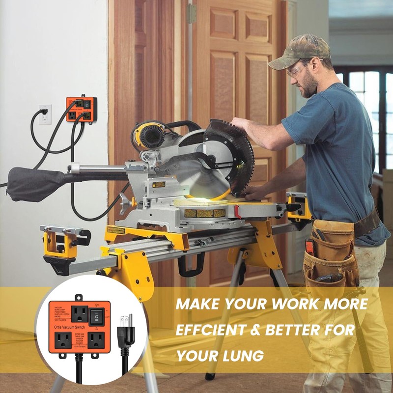 Automatic Vacuum Switch, Ortis Vacuum Switch for More Power Tools,