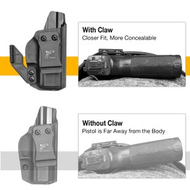 G2C Holster, IWB Holster Compatible with Taurus G2C/Taurus Millennium G2 PT111, Adjustable Cant/Retention, Claw, Right Hand