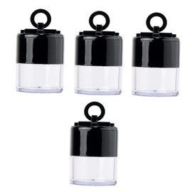 Minkissy 4pcs Portable Cosmetic Powder Cases Sifter and Puff Mini Loose Powder Containers for Travel and Home Use Reusable Makeup Boxes for Blusher Foundation