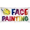 2x4 ft FACE PAINTING Banner Sign Polyester Fabric wb