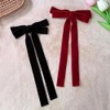 HUATEEN Hair Bows,2 PCS Hair Bow Velvet Bows Clip Ribbon