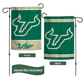 South Florida Bulls 12.5” x 18" Double Sided Yard and Garden College Banner Flag is Printed in The USA,