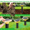 JNKNT Ultrasonic Mole Repellent Outdoor, Solar-Powered Gopher Repellent for Lawn