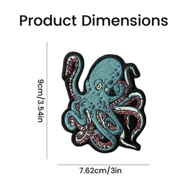 Patches for Backpacks,Octopus Patches Embroidered Tactical Patches, Military Style Hook and Loop Badges, DIY Morale Applique Accessories for Jacket, Backpack, Hats