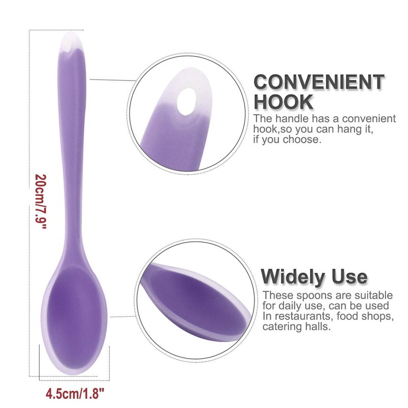 uxcell Silicone Dinner Spoon Table Spoon Dessert Spoon Utensils for