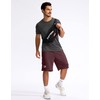 G Gradual Men's Basketball Shorts, Wine, Medium