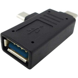 Audio Fan USB Adapter USB Type-C & Micro USB OTG Splitter Adapter (Supports USB3.0 1 Piece)