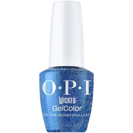 OPI GelColor, Blue Nail Polish, Up to 3 Weeks of Wear, Smudge Proof, Cures in 30 Seconds, x Wicked Limited Edition Collection, I'm the Wonderfullest, 0.5 fl oz