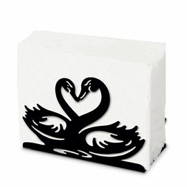 SUPERDANT Swan Serviette Holder for Tables Swan Napkin Holders Cocktail Tissue Holder Metal Napkin Dispenser Tissue Practical Decoration for Kitchen Countertop Restaurant 13.5x8.5x5.5cm