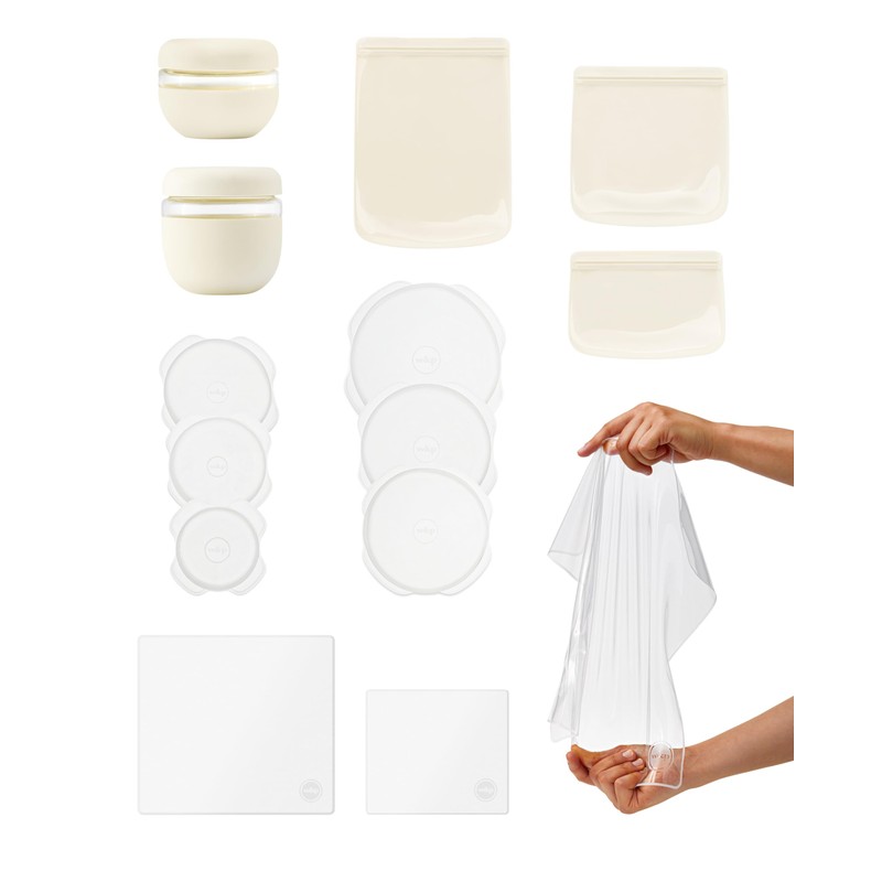 W&P Sustainable Kitchen Set, 14 Pieces (Seal Tight Bowls, Silicone