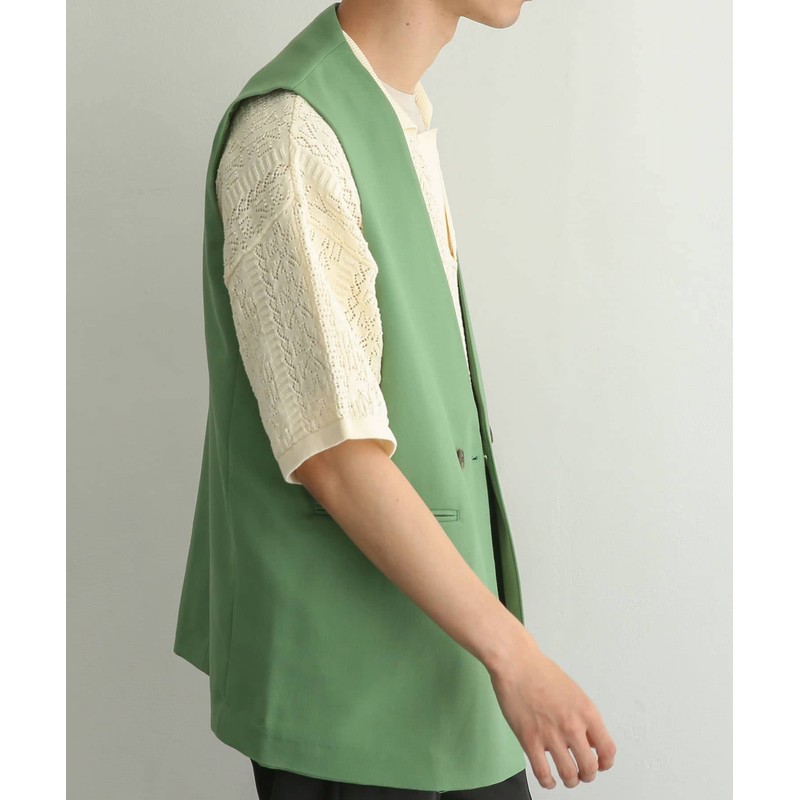 Sense of Place AA26-17A008 Men's Double Tailored Vest, green