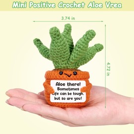 Positive Crochet Aloe Vera Emotional Crochet Plant So are You Mothers Day Birthday Gifts for Women Mom Inspirational Gift for Friend Coworkers Funny Nuggets Sunflower Succulent