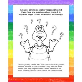 ZOCO - Drug Use Prevention - Educational Coloring Books (50 Bulk Pack, With Crayons) - Community Outreach, Stay Drug Free Safety Handouts for Children - Games, Puzzles, Activities for Kids