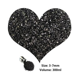 Ocefeiyue Black Crushed Glass Broken Glass Pieces for Resin Arts,Crafts,Vase Fillers,Candle Holder Decorations,15 OZ
