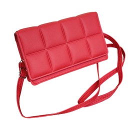 andrei Women's Shoulder Bag, Quilted, Synthetic Leather, 2-Way, Hand, Shoulder Bag, Mini, Small, Storage, Neat, Casual, Commuting to Work, red