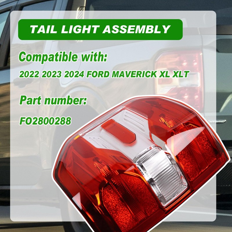 Tail Lights Compatible With 2022 2023 2024 Ford Maverick XL