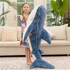 Tezituor 51inches Giant Whale Shark Stuffed Animal, 4.3ft Large Blue