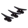 Wowser Nautical Black Cast Iron Boat Cleat Wall Hooks, 3.5