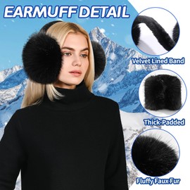 Itopupi Ear Muffs for Winter Women & Men, Faux Fur Women's Earmuffs Winter, Fuzzy Earmuffs for Women Winter Sports