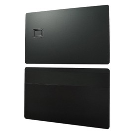 2Pcs Metal Credit Card, Brass Blank DIY Metal Credit Card with 4442 Chip Slot and Magnetic Stripe for Business Card, Access Control, Hotel Key Cards