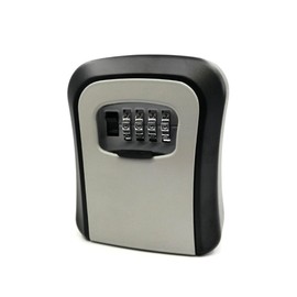 COOLSHT Caja Fuerte Pequeña Porta Llaves Resistente A Golpes Y Agua (Gris Con Negro)