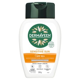 DermaVeen Sensitive Sun Face & Body Moisturiser SPF50+ 250g