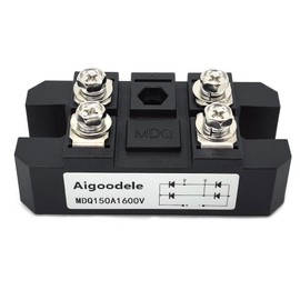 Aigoodele Single Phase Bridge Rectifier MDQ-150A 150A 1600V Full Wave Diode Module MDQ150-16