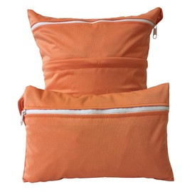 SYSUII Wetbag Wet Bag, Pack of 3 Waterproof Nappy Bags for Travelling, Wet and Dry, Washable Wetbag Organiser, Laundry Bag, Children's Card Organiser Bag with Zip, orange, Stylish