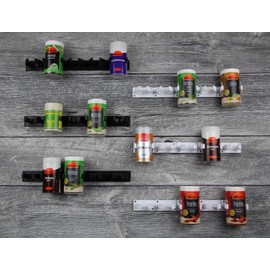 Spice rack without drilling clips, spice organiser for gluing, 6 strips for 30 spices