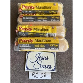 Purdy 4- Genuine Purdy Marathon 9" x 3/8" Nap Roller Cover 144602092  USA