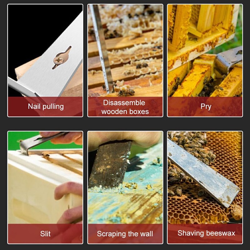 AIXXCUVQ 2pcs/Set Pocket Pry Bar Stainless Steel Flat Bar for