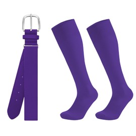 THUKYB Baseball Softball Socks and Belt Combo Set for Youth Boys Girls Adult
