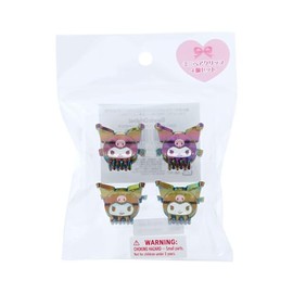 Sanrio 420948 Mini Hair Clips, Set of 4, Aurora, Kromi, Kuromi, Character, Chromi