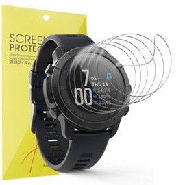 Lamshaw Compatible for Wahoo ELEMNT Rival Screen Protector, [6 Pack] Full Coverage TPU Clear Film Compatible for Wahoo Elemnt Rival Smartwatch (6 Pack)