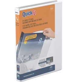 QuickFit Standard Ring Binders (STW87000), White, 5/8 Inch
