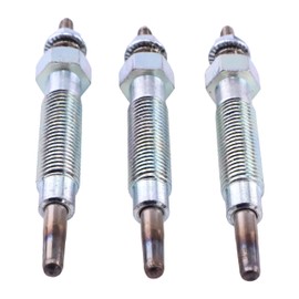 YLQASOON 3 Pcs Glow Plugs E6303-65511 E6301-65512 Compatible with Kioti CK25 CK2510 CK2610 CK2620 CK27 CK30 CK35 DK35 DK40 DK45 DK50 DK551 DS3510 DS4510 LK2554 LK2610 LK30 Mahindra 3510