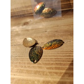 Old School Tackle Company (Qty 3) - 4/Packs #3 Indiana Blades - Real Image Baitfish Gold