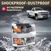 Duolctarms Chrome Projector Headlight Headlamp Assembly Compatible for 2015-2019 Chevy