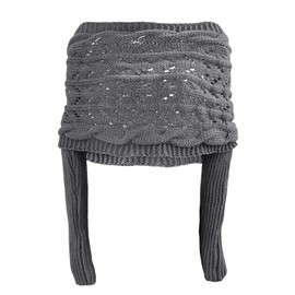 CVDYWDJIE 1 Piece Scarf with Hollow Sleeves, Knitted Scarf, Autumn and Winter Scarf, Simple Scarf for Women, Clothing Accessories, darkgray