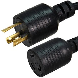 NEMA L5-20 Extension Power Cord - 10 Foot, 20A/125V, 12/3 SJT - UL Listed - Iron Box Part # IBX-4801-10