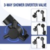 PDPBath Brass 3 Way Shower Arm Diverter Valve for Handheld