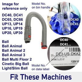 Kodahome Hose Replacement for Dyson DC40 DC41 DC65 DC66 UP13 UP19 UP20 UP30 Upright Vacuums, Stretch Hose Assembly Ref. Part No. 920765-03 920765-04 923433-01 (DC40 DC41 Hose)