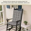 AddGrace Rocking Chair Cushions Indoor with Ties 21x17/17x17 Light Grey